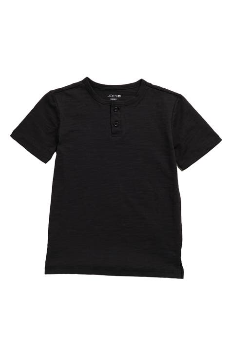 Henley de manga corta para niños (niño grande)