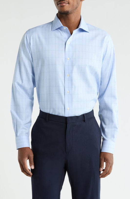 Regular Fit Plaid Non-Iron Dress Shirt
