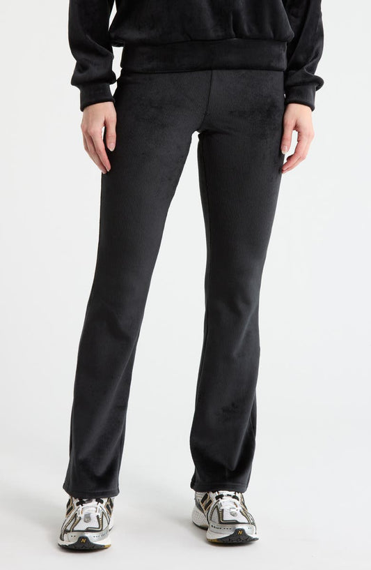 Dreamy Ribbed Velour Flare Leg Pants