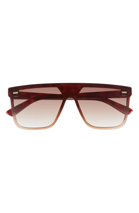 143mm Gradient Flat Top Shield Sunglasses