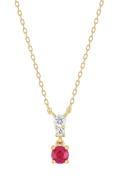 El Mar Ruby & Diamond Pendant Necklace