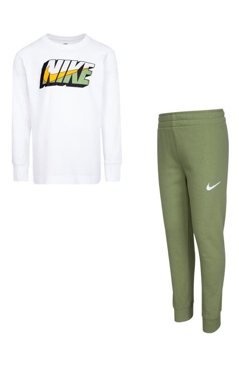 Conjunto de sudadera y joggers Swoosh Jersey para niños (niño pequeño)
