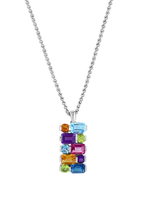 Multistone Pendant Necklace