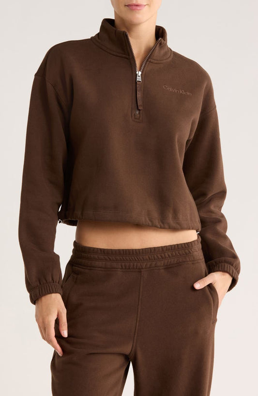 Mock Neck Half Zip Pullover