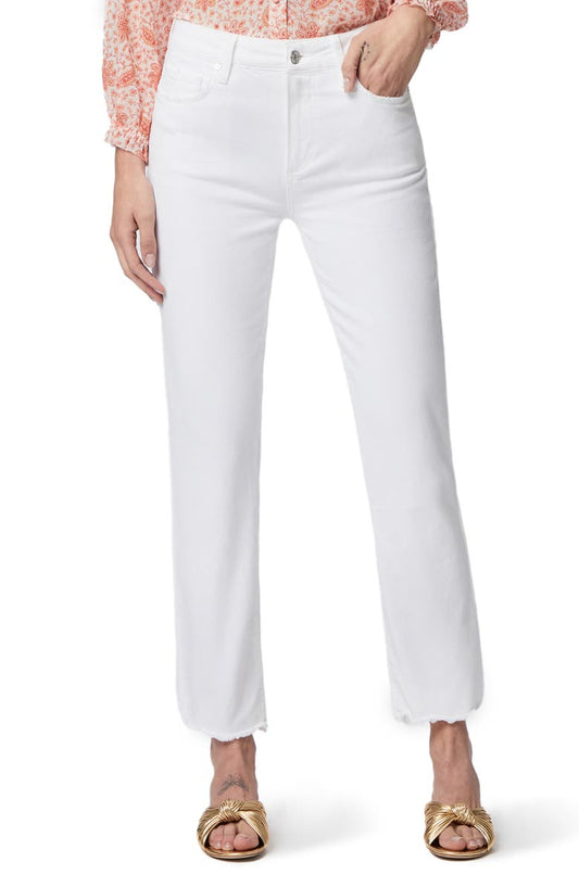 Cindy Frayed High Waist Ankle Straight Leg Jeans