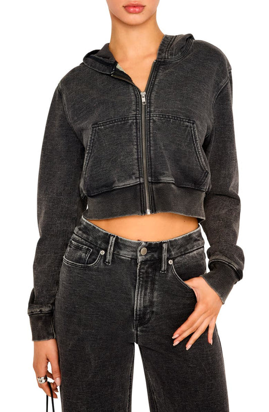 Jeanius Shrunken French Terry Zip Hoodie (Regular & Plus)