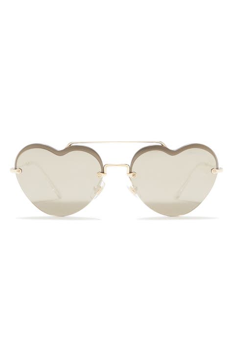 Gafas de sol de corazón irregular de 58 mm