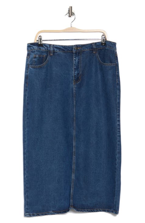 Falda midi vaquera