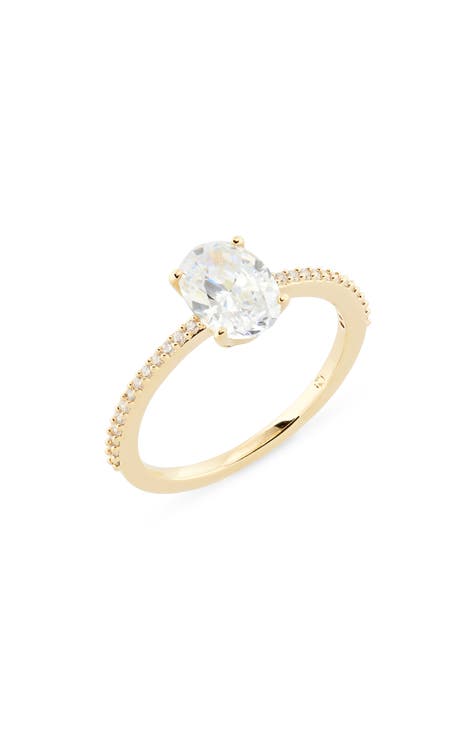 Anillo Oval CZ