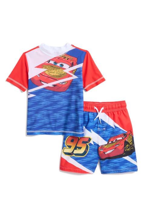 Conjunto de Rashguard y Shorts de Natación Cars para Niños (Niño Pequeño)