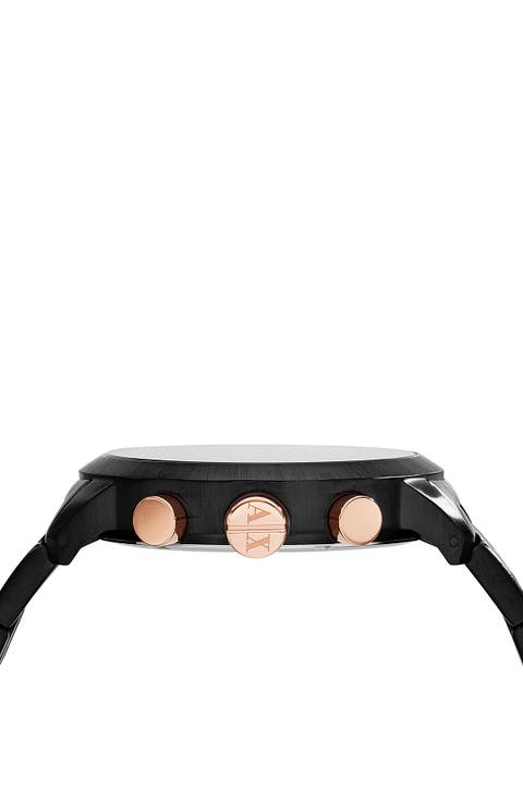 Reloj de pulsera cronógrafo redondo, 47 mm