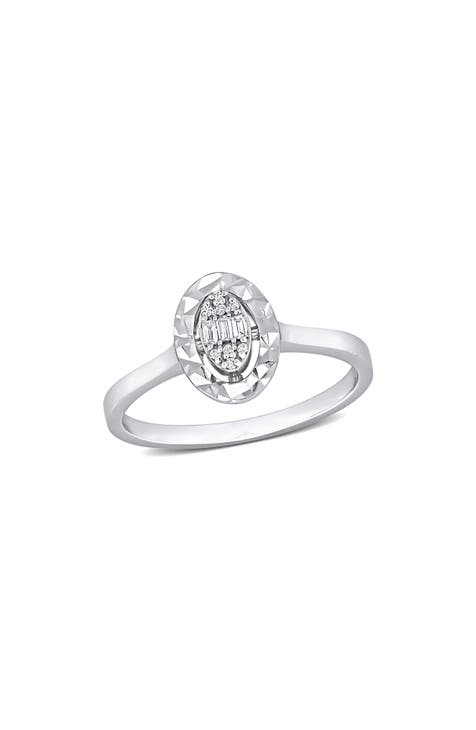Anillo con acento de diamante - 0,05ct.