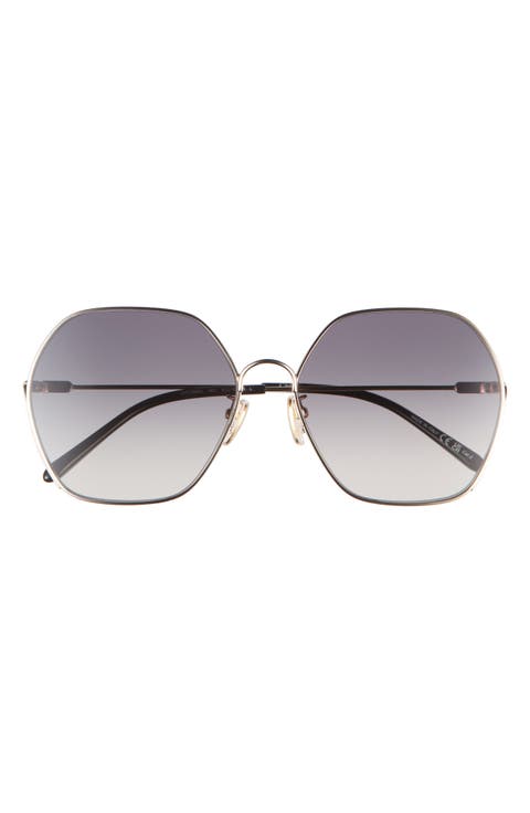 59mm Rectangular Gradient Sunglasses