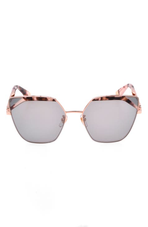 Gafas de sol Cat Eye espejadas de 58 mm