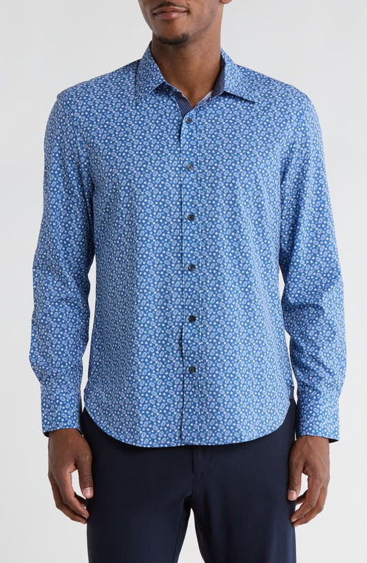 Paisley Print Stretch Dress Shirt