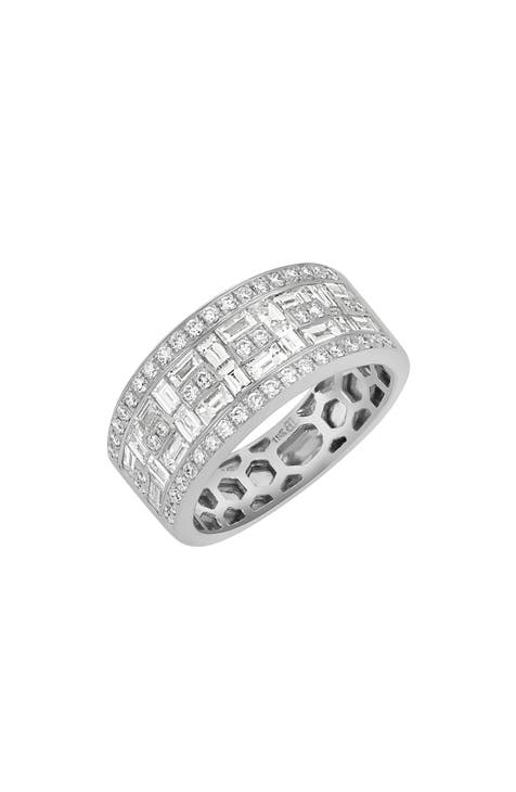 Anillo mosaico de diamantes de oro blanco de 18 quilates (Exclusivo Nordstrom)