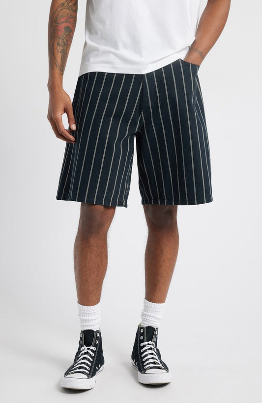 Stripe Baggy Denim Shorts