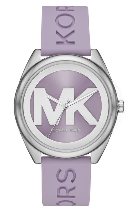 Reloj de mujer Janelle con correa de silicona, 42 mm