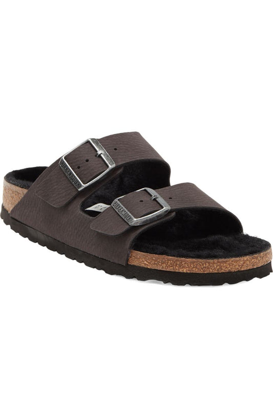 Arizona Genuine Shearling Lined Slide Sandal (Women)