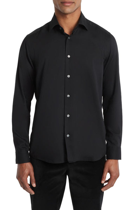 Aurelio Cotton & Silk Blend Dress Shirt