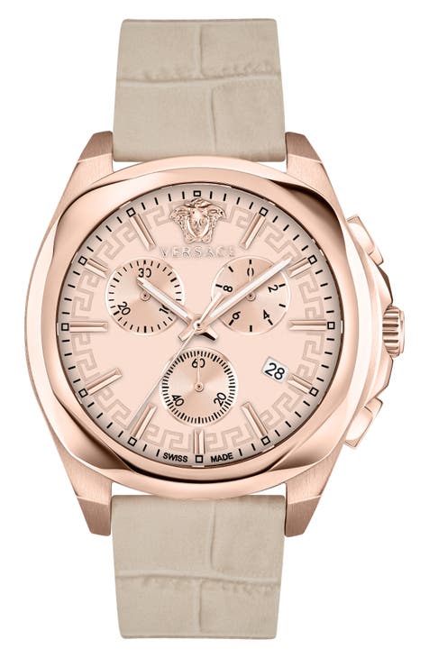 Reloj Medusa Cronógrafo Cuarzo Piel de Cocodrilo, 40mm