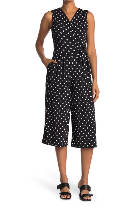 Surplice Culotte Crop Jumpsuit