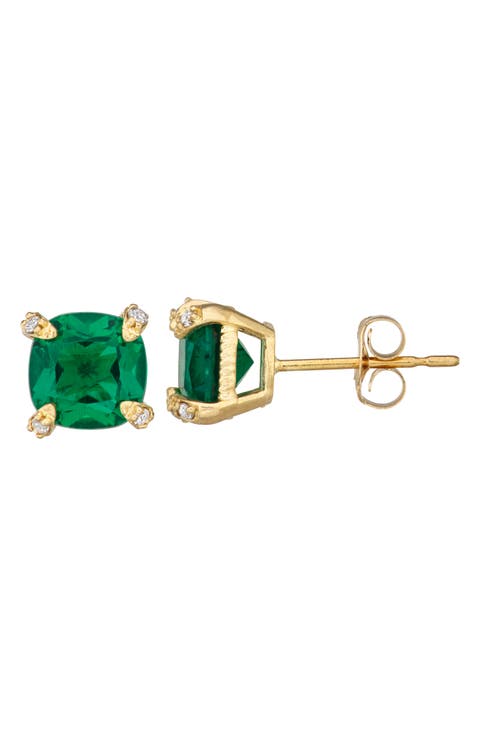 10K Gold Solitaire Stud Earrings