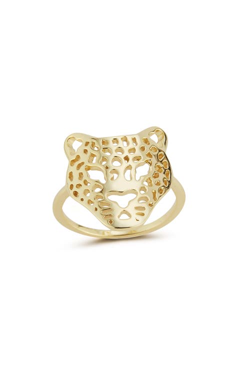 Anillo Leopardo Plata de Ley