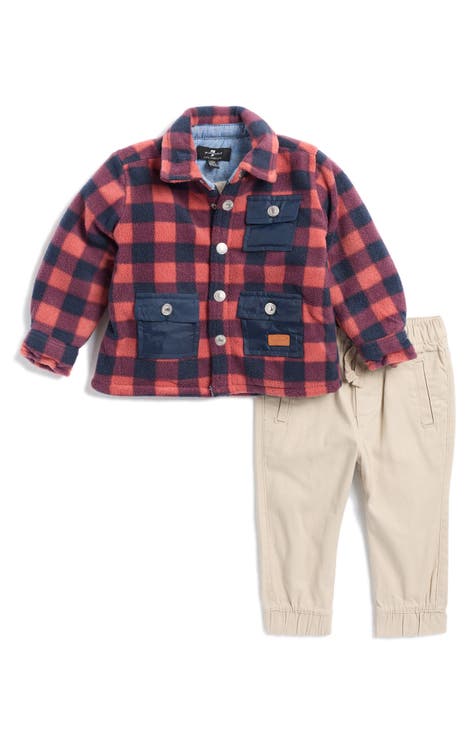 Conjunto de camisa de forro polar y joggers (bebé)