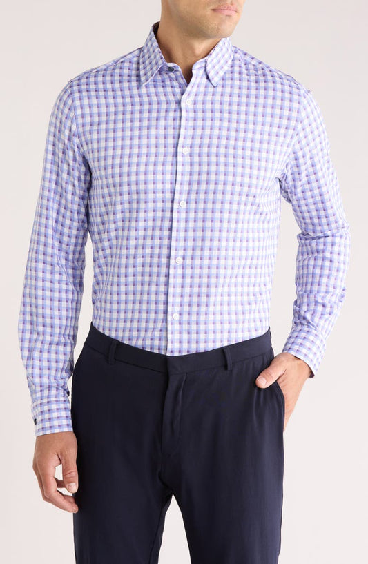 Tailored Fit Check Print Dress Shirt (Regular & Big)