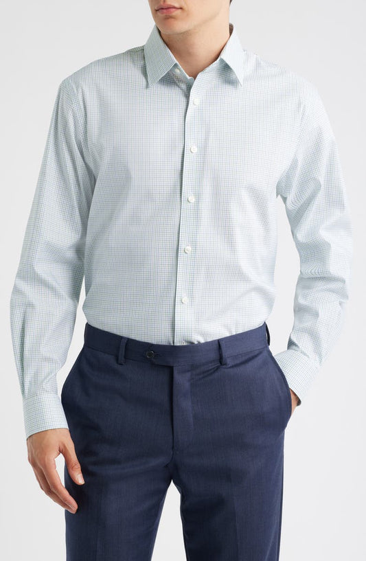 Traditional Fit Plaid Premium Performance Dress Shirt (Regular, Big & Tall)