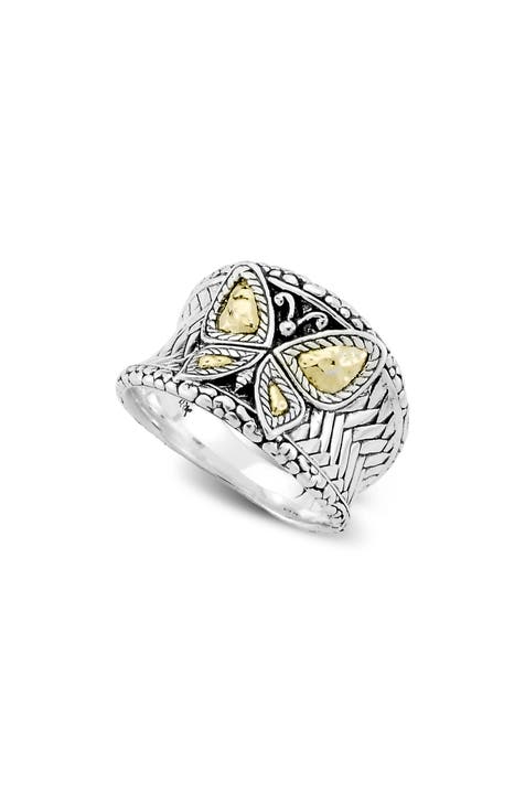 Anillo Mariposa Texturizado