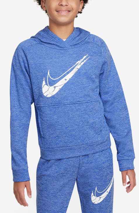 Sudadera con capucha Swoosh Therma-FIT para ropa deportiva para niños (niño grande)