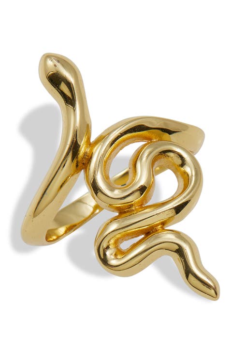 Anillo Serpiente Vermeil Oro Amarillo 18K