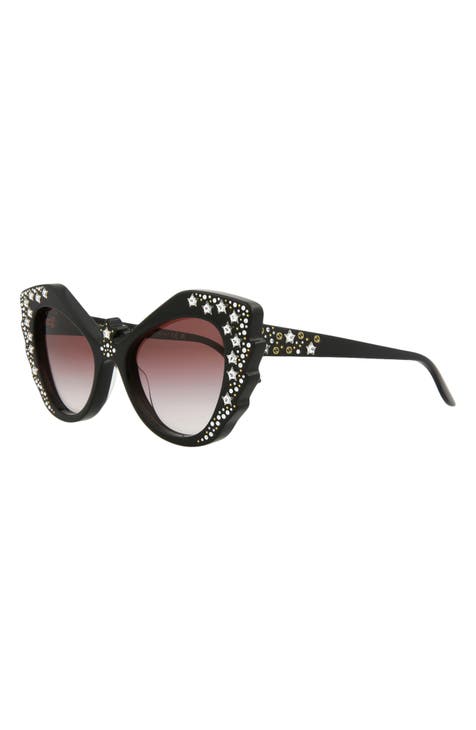 Gafas de sol de ojo de gato con diamantes de imitación de edición especial de 52 mm