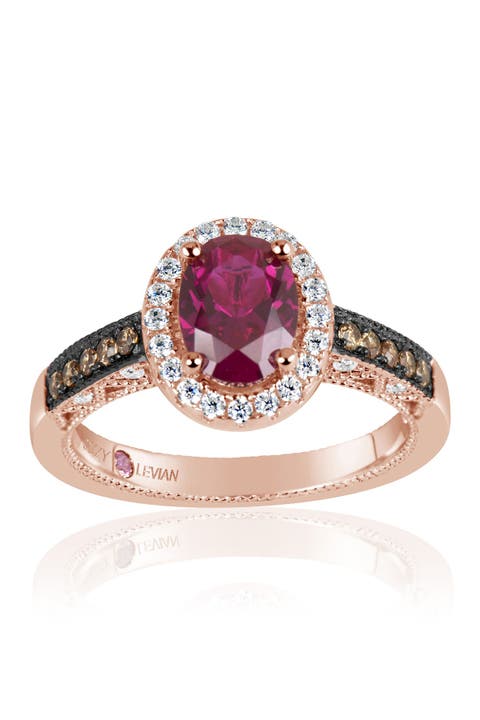 Anillo CZ Vivo de Plata de Ley Rodiada Rosa