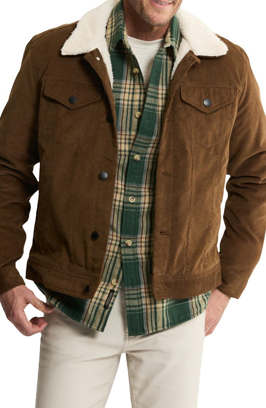 Faux Shearling Lined Trucker Jacket
