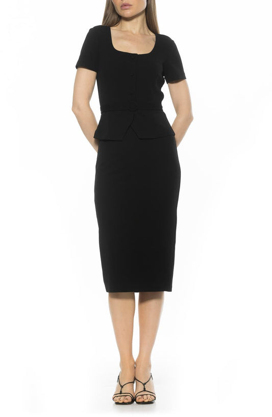 Vance Peplum Sheath Dress