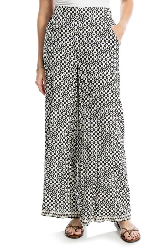 Wide Leg Pull On Pants