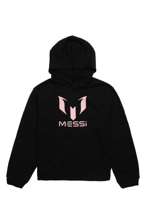 Sudadera con capucha con estampado gráfico Messi CVC Logo para niño (niño pequeño)