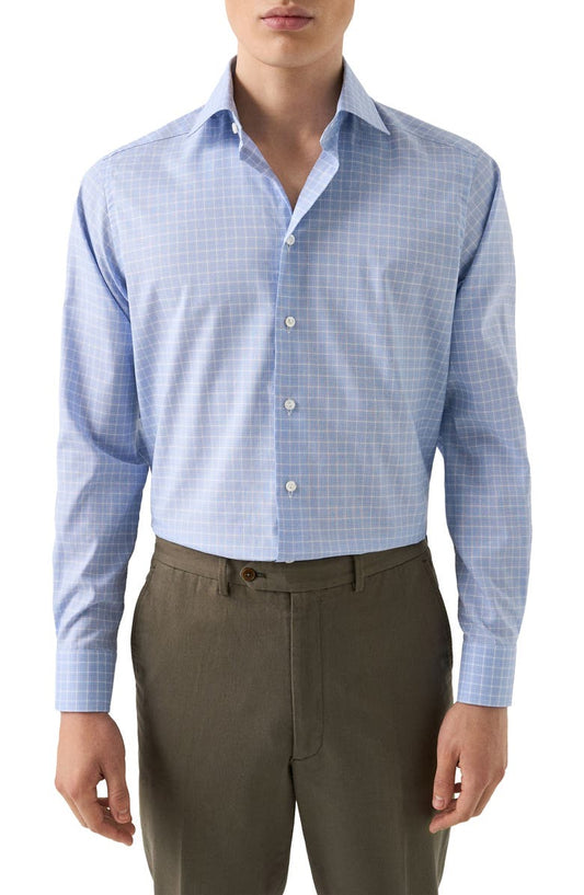 Contemporary Fit Check Cotton Dress Shirt (Regular & Big)