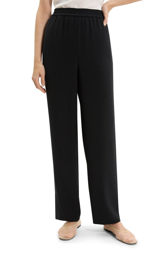 Pull-On Satin Pants
