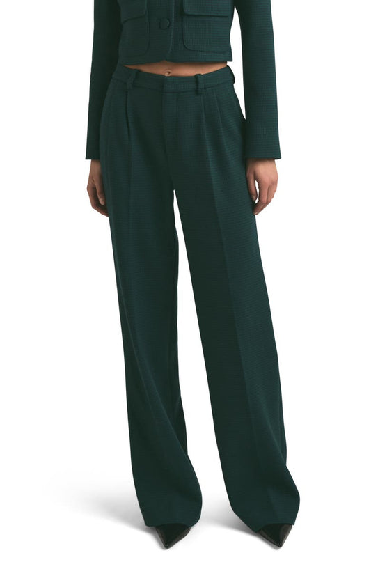 The Agnes Pleated High Waist Houndstooth Pants