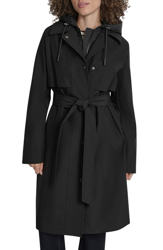 Softshell Hooded Trench Coat