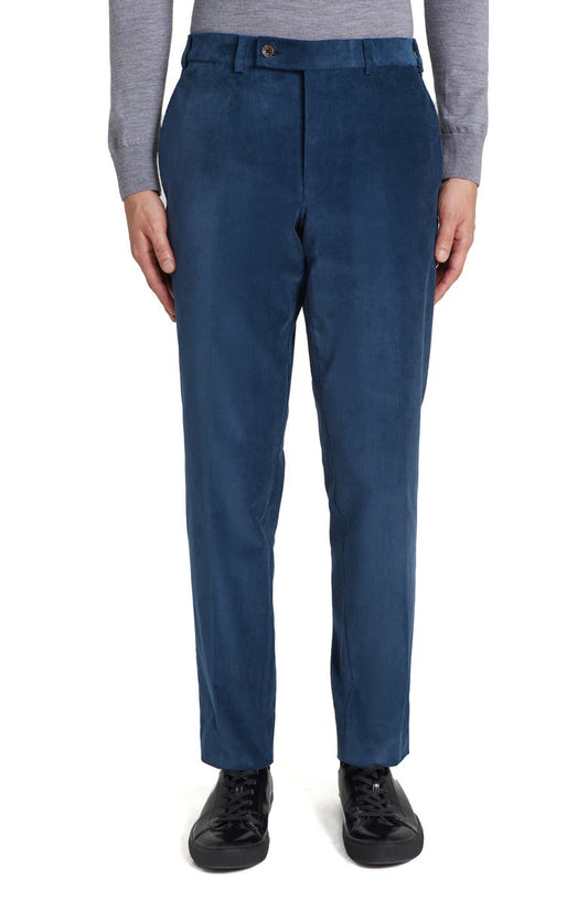 Sage Flat Front Stretch Corduroy Chinos
