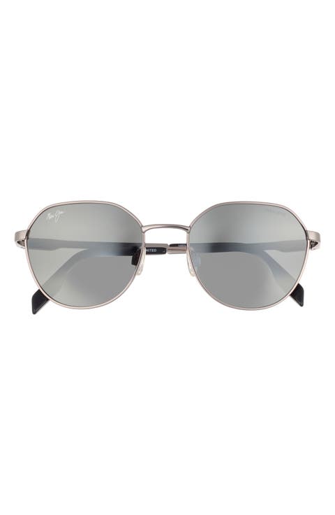 52mm Polarized Round Sunglasses