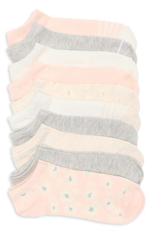 10-Pack Assorted Basic Solid Quarter Ankle Socks