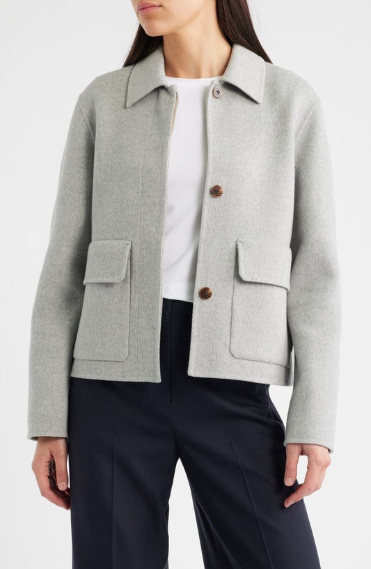 Boxy Wool & Recycled Cashmere Jacket