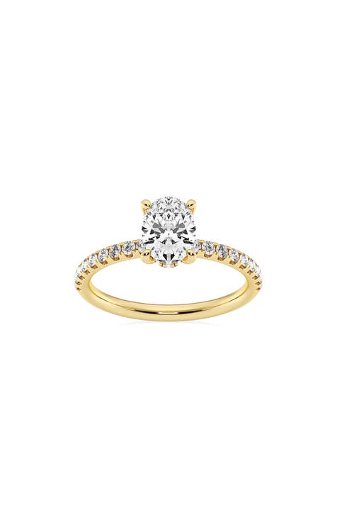 Anillo de Diamantes Creados en Laboratorio Talla Oval - 1,33ctw