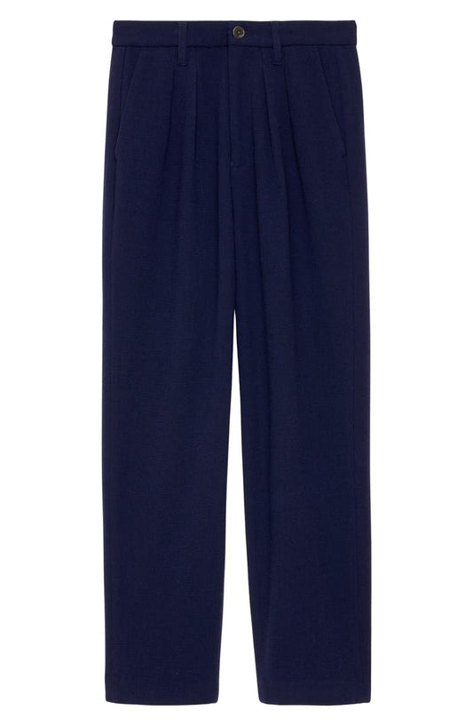 x Becky Malinsky Pleated Front Wool Pants